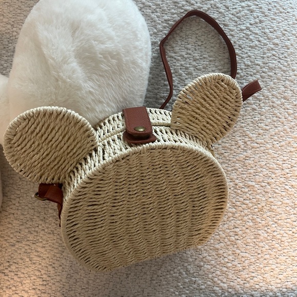 Disney Handbags - Disney Inspired Mickey Mouse Straw Crossbody Bag  – Boho Resort Style